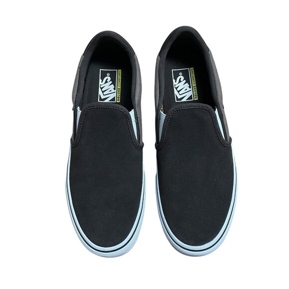 VANS ASHER DELUXE SLIP ON SHOES COZY KNIT COFFEE MENS 9 SKATE COMFORTABLE NEW - Picture 3 of 7